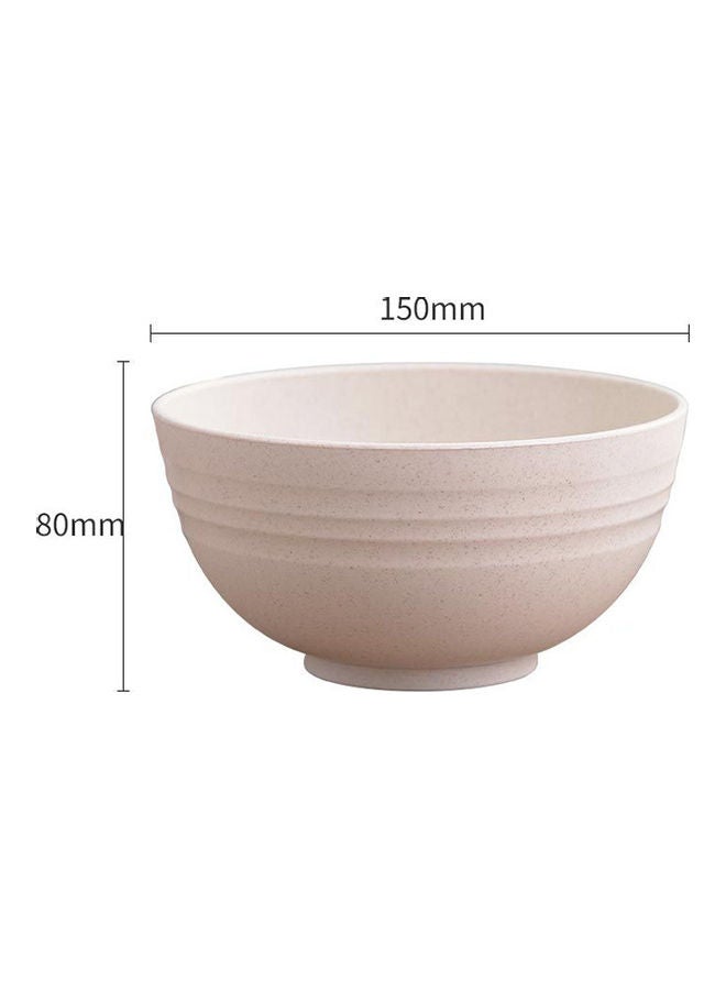 4-Piece Wheat Straw Fiber Lightweight Bowl Multicolour 15x8x15cm - Image 2